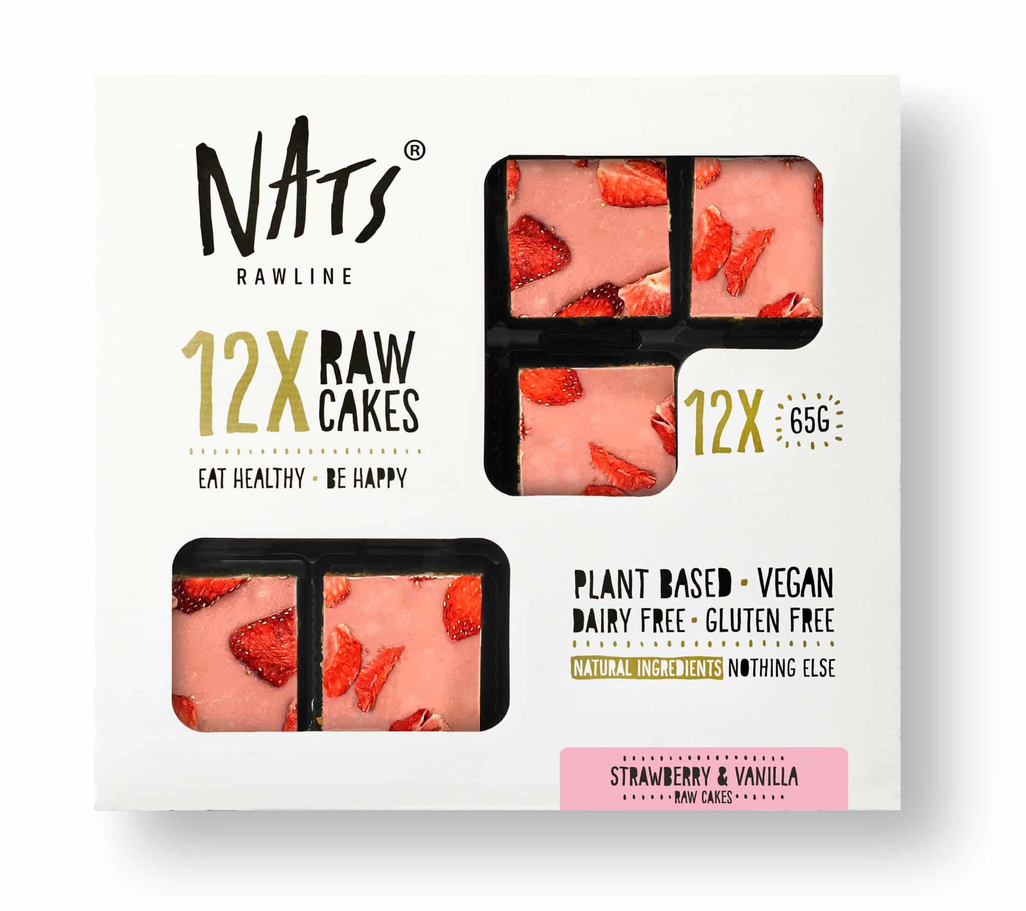 Raw cakes Vanilla & Strawberry - Nats Rawline